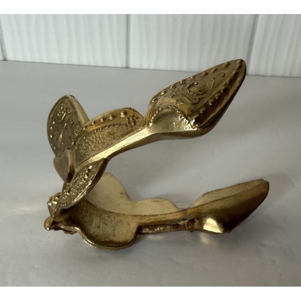 Vintage MCM Brass Like Western Style Horse w Saddle Nostalgic Americana Decor - Picture 16 of 16